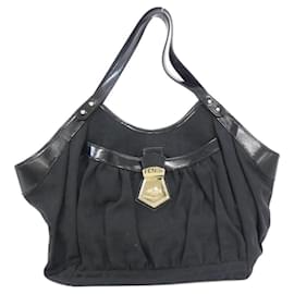 Fendi 8BR634 ACN Black Canvas Handbag Black