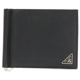 Prada Triangle Bi-fold Wallet Black