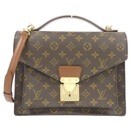 Borsa Louis Vuitton Monogram Monceau Marrone