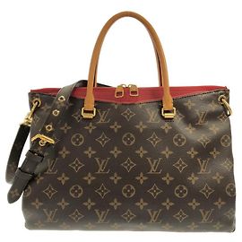 Bolsa Louis Vuitton Monogram Pallas Marrom Fuschia