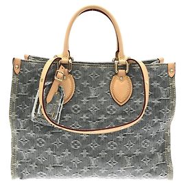 Bolsa Louis Vuitton Monogram Denim OnTheGo MM Marrom