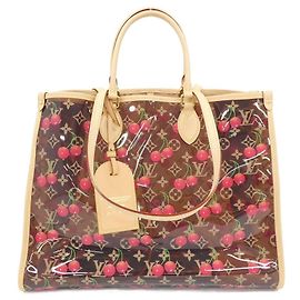 Borsa Louis Vuitton Monogram Cherry OnTheGo GM Marrone