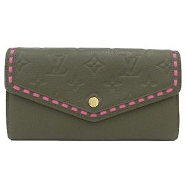 Louis Vuitton Monogram Empreinte Portefeuille Sarah Wallet Verde