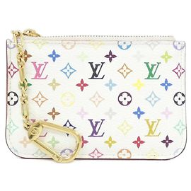 Louis Vuitton Multicolor Pochette Clé Coin & Key Case White Multiple colors