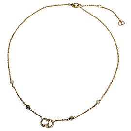 Collana Dior Gold placcata oro, perle sintetiche e strass Clair D Lune D'oro