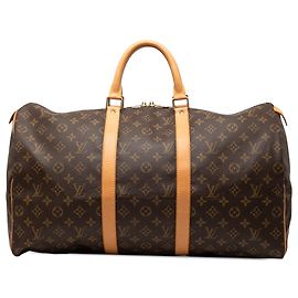 Louis Vuitton Brown Monogram Keepall 50 Marrom