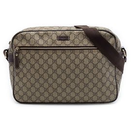 Bolsa Tiracolo Gucci Beige GG Supreme Bege