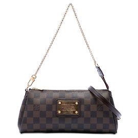 Louis Vuitton Brown Damier Ebene Eva Marrom