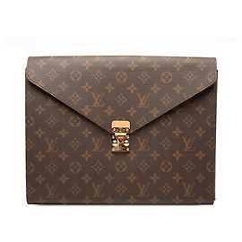 Louis Vuitton Brown Monogram Mark Folder Marron