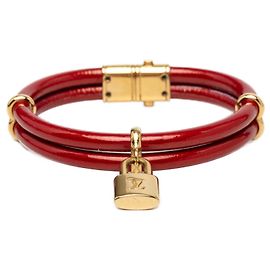 Louis Vuitton Red Vernis Keep It Twice Armband Rot