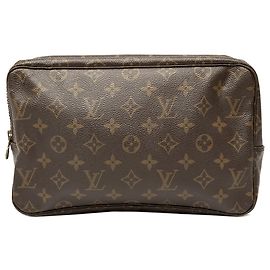 Louis Vuitton Brown Monogram Trousse Toilette 28 Marron