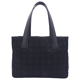 Chanel Black New Travel Line Nylon Tote Black