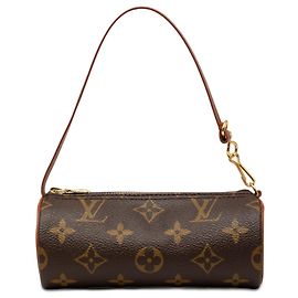 Louis Vuitton Brown Monogram Papillon Pochette Marrone
