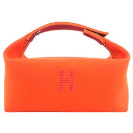 Hermès Orange Small Toile Bride A Brac Case Orange
