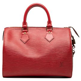 Louis Vuitton Red Epi Speedy 25 Rouge