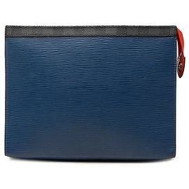Louis Vuitton Blue Epi Damier Graphite Pochette Voyage MM Bleu