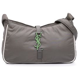 Saint Laurent Gray Nylon Le 5 a 7 Castaño