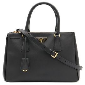 Sac à main Prada Triangle Galleria Medium Noir