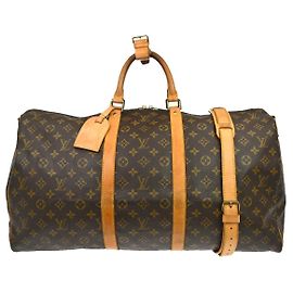 Louis Vuitton Keepall Bandoulière Monogram 55 Marrom