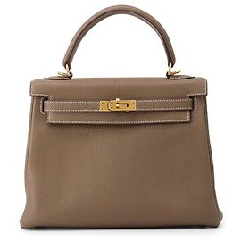Hermès Bolso Hermes Kelly 25 en Etoupe Gray Gris pardo
