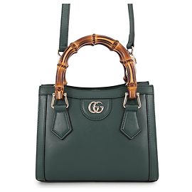 Gucci Diana Bamboo kleine Lederhandtasche Grün