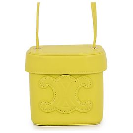 Céline Borsa a tracolla Celine Small Triomphe in pelle box Giallo