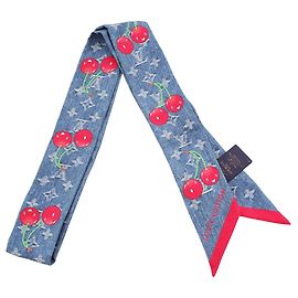 Sciarpa Bandeau in seta Louis Vuitton Rosso Blu