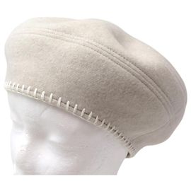 Hermès NEW HERMES BERET SAINT HONORE POINT AVALON WOOL CASHMERE T58 HAT Beige