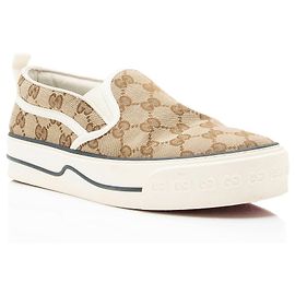 Baskets sans lacets Gucci GG Canvas 1977 Tennis - Taille 7 / 37 Marron