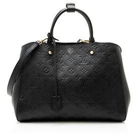 Bolso Satchel Louis Vuitton Monogram Empreinte Montaigne GM Negro