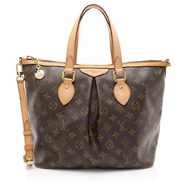 Louis Vuitton Monogram Canvas Palermo PM Tote Brown