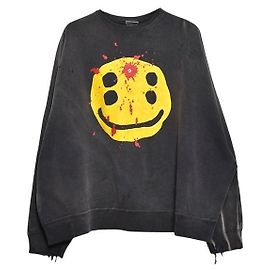 Autre Marque Saint Michael × Cactus Plant Flea Market CP_CREW SWT Cotton Sweatshirt Noir