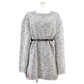 Robe en laine Monogram Louis Vuitton Noir Blanc