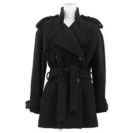 Chanel P73338 Tweed Coat Black