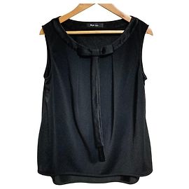 Autre Marque Rene basic Ribbon Sleeveless Top Black