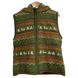 Autre Marque Jocomomola Nordische Strickweste Grün Khaki