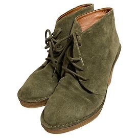 Bottines à lacets et compensées en daim Marc by Marc Jacobs Vert Kaki