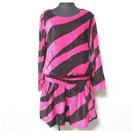 Robe à rayures Boutique Moschino Noir Rose