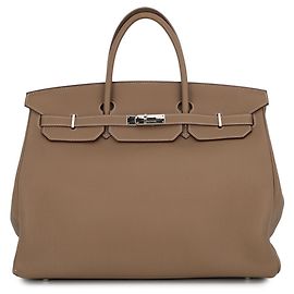 Hermès Sac à main Hermes Birkin 40 Etoupe Togo Taupe