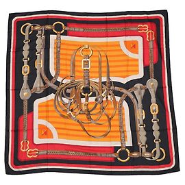 Hermès Carré Géant 140 Coaching Stole Schwarz Rot Mehrfarben