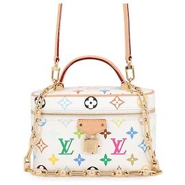 Louis Vuitton Monogram Multicolore Vanity Chain Handbag Pouch White Multiple colors