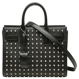 Saint Laurent Sac de Jour Nano Studded Handbag Nero