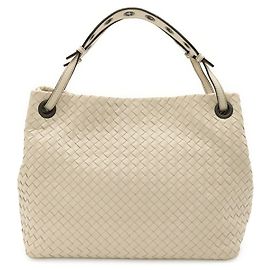 Sac Garda Medium Intrecciato Bottega Veneta Écru