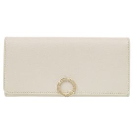 Bulgari Bvlgari White Leather Long Wallet White