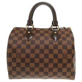 Louis Vuitton Speedy 25 Damier Handbag Brown Damier ebene