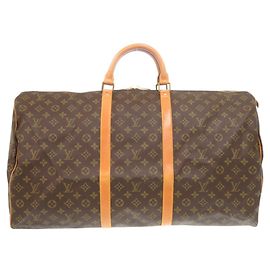 Louis Vuitton Keepall 60 Monogram Boston Bag Marron Monogramme