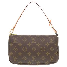 Louis Vuitton Pochette Accessoires Monogram Handbag Castaño Monograma