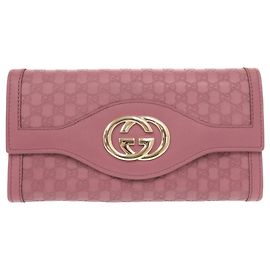 Gucci Interlocking G Sukey Long Wallet Purple