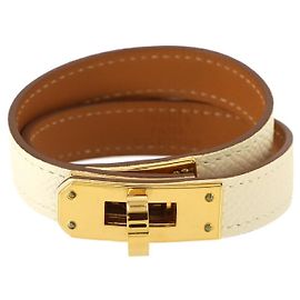 Hermès Hermes Kelly Double Tour Bracelet White