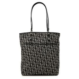 Borsa Tote Christian Dior Dior Trotter Blu navy